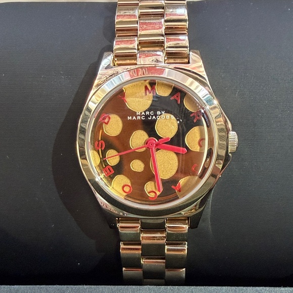 Marc By Marc Jacobs Gold and Red Watch - Picture 4 of 8
